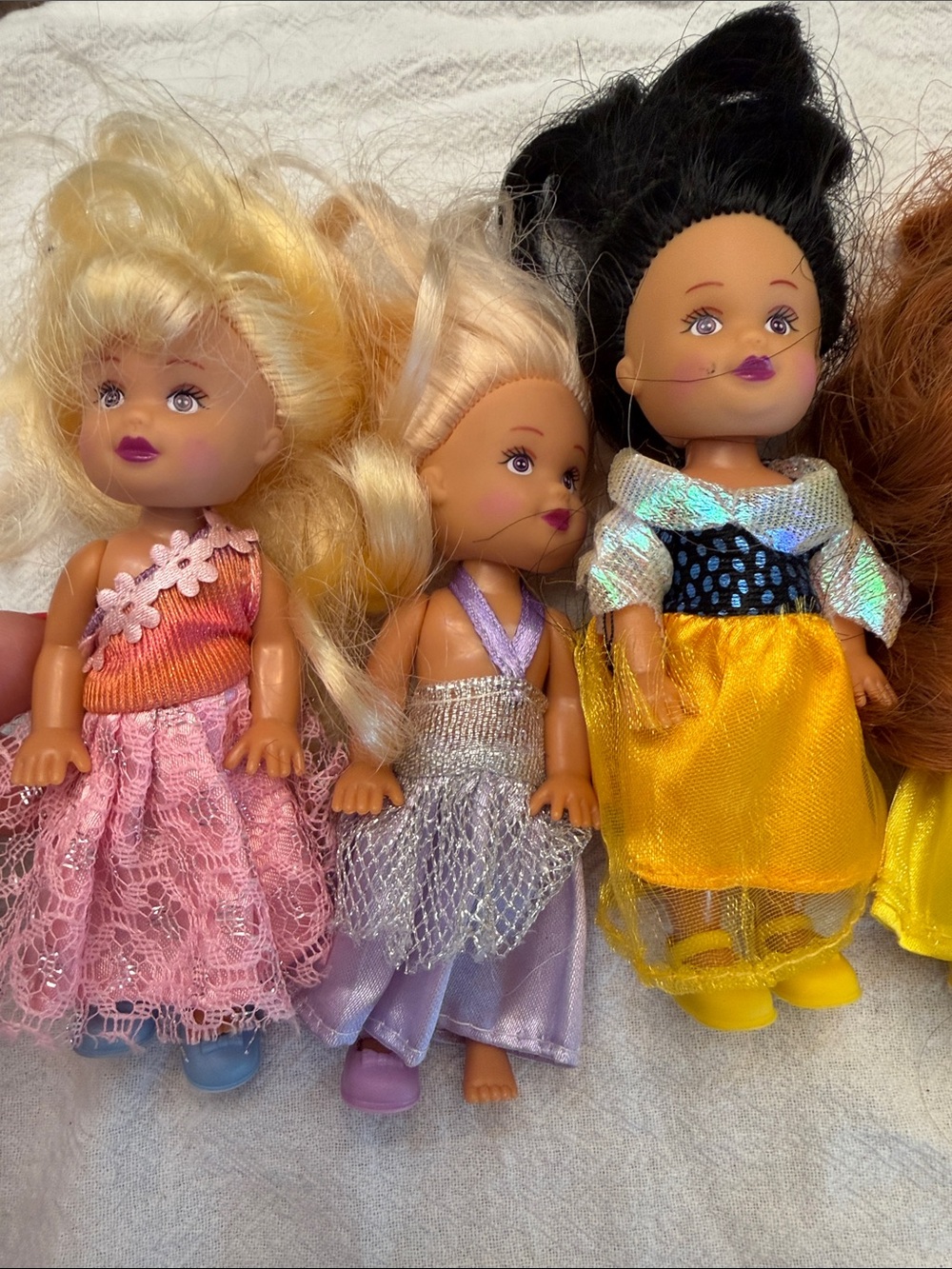 Vtg 90s Lovely Patsy Disney Inspired Princess Mini Doll Lot (6) Kelly Size GUC